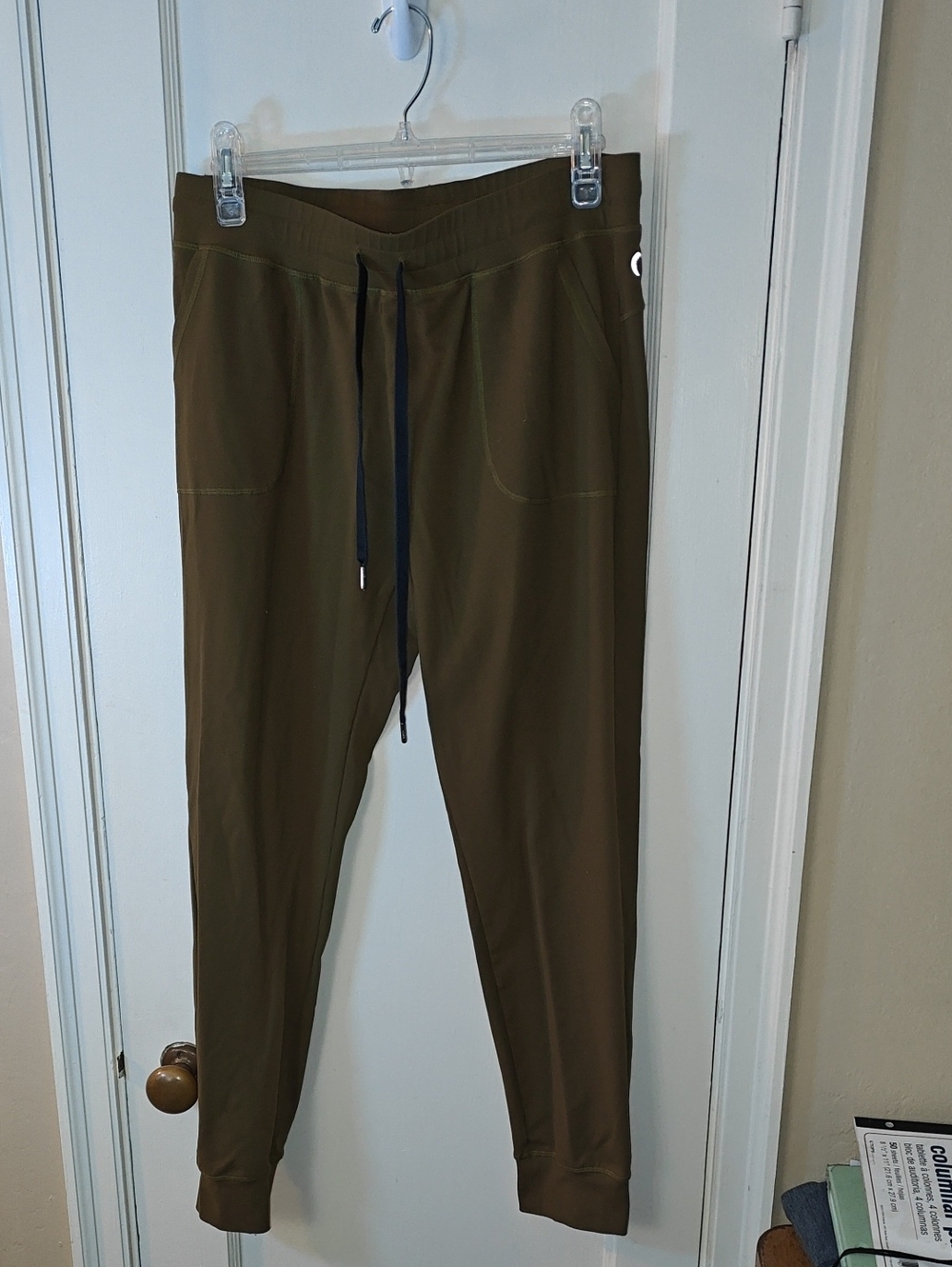 Slim Olive Drawstring Joggers for Women